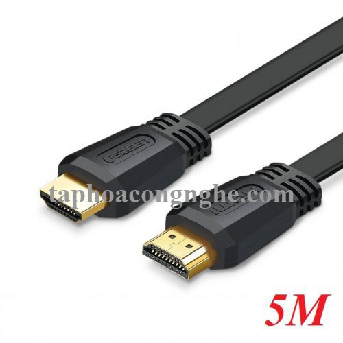 Ugreen 50821 5M màu đen Cáp tín hiệu HDMI dẹt ED015 30050821